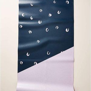 Anthropologie Blue Motif Travel Yoga Mat